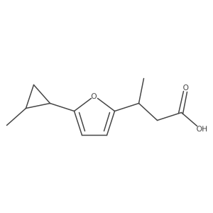 3-[5-(2-Methylcyclopropyl)furan-2-yl]butanoic acid Structure