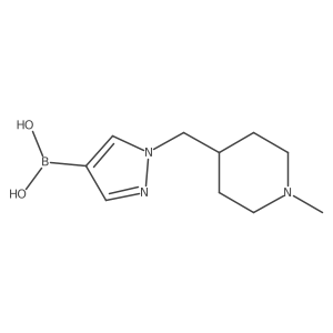 1-[(1-Methyl-4-piperidyl)methyl]pyrazole-4-boronic Acid Structure