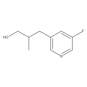 (2S)-3-(5-Fluoropyridin-3-yl)-2-methylpropan-1-ol结构式
