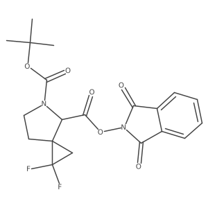 5-tert-butyl 4-(1,3-dioxo-2,3-dihydro-1H-isoindol-2-yl) 1,1-difluoro-5-azaspiro[2.4]heptane-4,5-dicarboxylate结构式