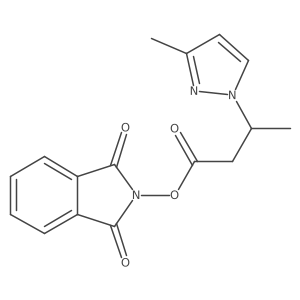 1,3-dioxo-2,3-dihydro-1H-isoindol-2-yl 3-(3-methyl-1H-pyrazol-1-yl)butanoate Structure