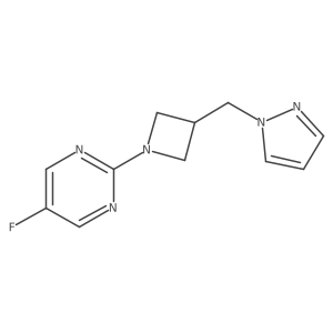 5-fluoro-2-{3-[(1H-pyrazol-1-yl)methyl]azetidin-1-yl}pyrimidine Structure