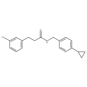 3-(3-chlorophenyl)-N-[(6-cyclopropylpyridin-3-yl)methyl]propanamide Structure