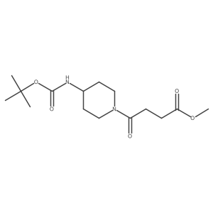 Methyl 4-(4-((tert-butoxycarbonyl)amino)piperidin-1-yl)-4-oxobutanoate Structure