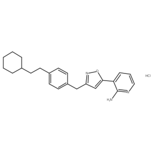 3-(3-(4-(2-Cyclohexylethyl)benzyl)isoxazol-5-yl)pyridin-2-amine hydrochloride Structure