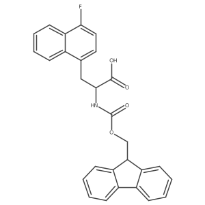 (2R)-2-(9H-Fluoren-9-ylmethoxycarbonylamino)-3-(4-fluoronaphthalen-1-yl)propanoic acid结构式