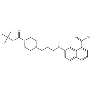 6-((3-(4-(tert-Butoxycarbonyl)piperazin-1-yl)propyl)(methyl)amino)quinoline-4-carboxylic acid结构式