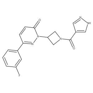 6-(3-fluorophenyl)-2-[1-(1H-pyrazole-4-carbonyl)azetidin-3-yl]-2,3-dihydropyridazin-3-one Structure