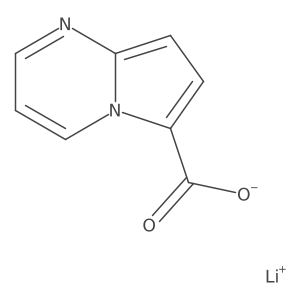 Lithium(1+) ion pyrrolo[1,2-a]pyrimidine-6-carboxylate结构式
