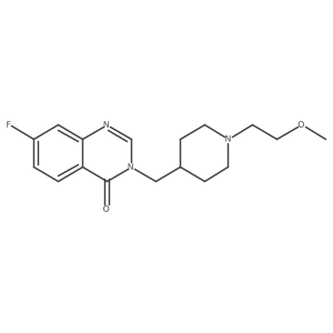 7-Fluoro-3-{[1-(2-methoxyethyl)piperidin-4-yl]methyl}-3,4-dihydroquinazolin-4-one Structure