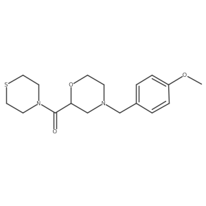 4-[(4-Methoxyphenyl)methyl]-2-(thiomorpholine-4-carbonyl)morpholine结构式