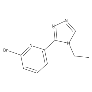 2-bromo-6-(4-ethyl-4H-1,2,4-triazol-3-yl)Pyridine结构式
