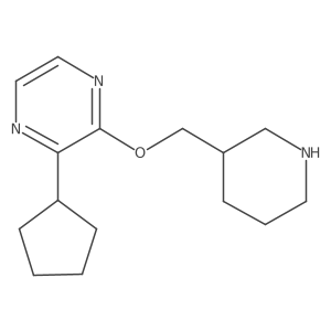 2-Cyclopentyl-3-[(piperidin-3-yl)methoxy]pyrazine结构式