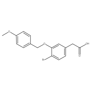 {4-Bromo-3-[(4-methoxyphenyl)methoxy]phenyl}acetic acid Structure