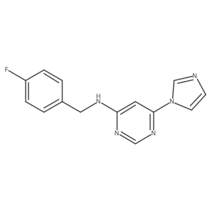 N-[(4-fluorophenyl)methyl]-6-(1H-imidazol-1-yl)pyrimidin-4-amine结构式