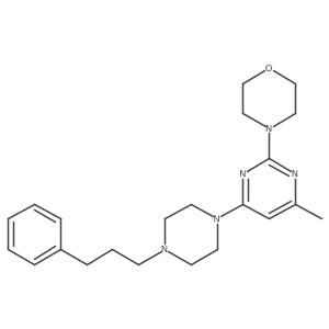 4-{4-Methyl-6-[4-(3-phenylpropyl)piperazin-1-yl]pyrimidin-2-yl}morpholine Structure