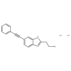 2-[5-(2-phenylethynyl)-1H-1,3-benzodiazol-2-yl]ethan-1-amine dihydrochloride结构式