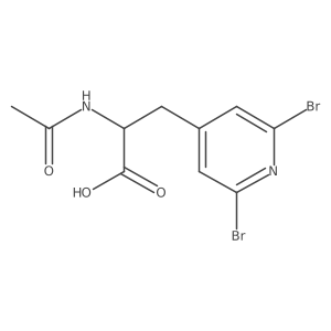 3-(2,6-Dibromopyridin-4-yl)-2-acetamidopropanoic acid结构式