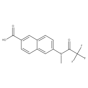 6-(2,2,2-trifluoro-N-methylacetamido)naphthalene-2-carboxylic acid结构式