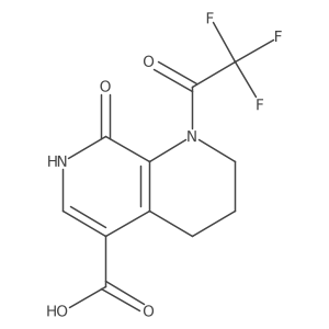 8-Hydroxy-1-(2,2,2-trifluoroacetyl)-1,2,3,4-tetrahydro-1,7-naphthyridine-5-carboxylic acid Structure