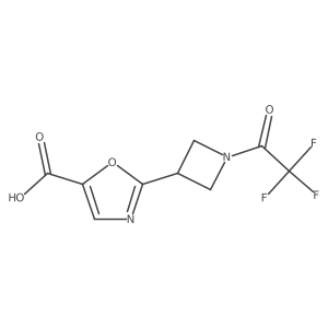 2-[1-(2,2,2-Trifluoroacetyl)azetidin-3-yl]-1,3-oxazole-5-carboxylic acid Structure