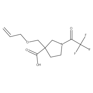 3-[(Prop-2-en-1-yloxy)methyl]-1-(2,2,2-trifluoroacetyl)pyrrolidine-3-carboxylic acid Structure