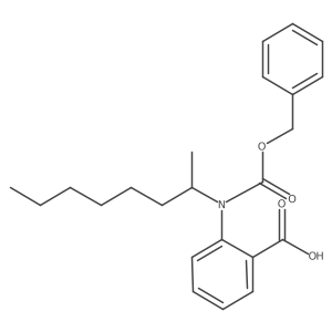 2-{[(Benzyloxy)carbonyl](octan-2-yl)amino}benzoic acid Structure
