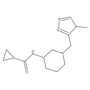 N-{1-[(4-methyl-4H-1,2,4-triazol-3-yl)methyl]piperidin-3-yl}cyclopropanecarboxamide结构式