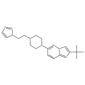 1-{2-tert-butylimidazo[1,2-b]pyridazin-6-yl}-4-[2-(1H-1,2,3-triazol-1-yl)ethyl]piperazine Structure
