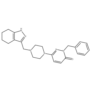 2-benzyl-6-{4-[(4,5,6,7-tetrahydro-1H-indazol-3-yl)methyl]piperazin-1-yl}-2,3-dihydropyridazin-3-one结构式