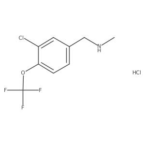 {[3-Chloro-4-(trifluoromethoxy)phenyl]methyl}(methyl)aminehydrochloride结构式