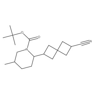 tert-Butyl 2-(6-cyanospiro[3.3]heptan-2-yl)-5-methylpiperidine-1-carboxylate Structure