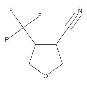 rac-(3R,4S)-4-(trifluoromethyl)oxolane-3-carbonitrile结构式