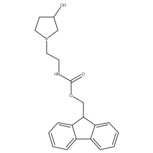 (9H-fluoren-9-yl)methyl N-{2-[(3R)-3-hydroxypyrrolidin-1-yl]ethyl}carbamate Structure