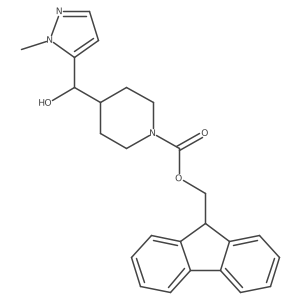(9H-fluoren-9-yl)methyl 4-[hydroxy(1-methyl-1H-pyrazol-5-yl)methyl]piperidine-1-carboxylate Structure
