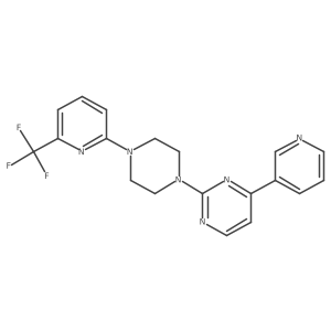 4-(Pyridin-3-yl)-2-{4-[6-(trifluoromethyl)pyridin-2-yl]piperazin-1-yl}pyrimidine结构式