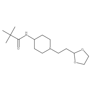 N-{1-[2-(1,3-dioxolan-2-yl)ethyl]piperidin-4-yl}-2,2-dimethylpropanamide结构式
