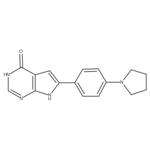 6-(4-Pyrrolidin-1-ylphenyl)-3,7-dihydropyrrolo[2,3-d]pyrimidin-4-one结构式
