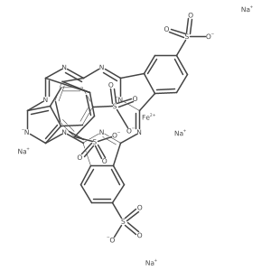 Sodium (SP-4-1)-[29H,31H-phthalocyanine-2,9,16,23-tetrasulfonato(6-)-|EN29,|EN30,|EN31,|EN32]ferrate结构式