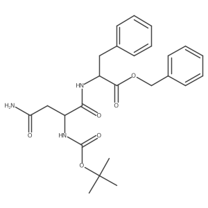 L-Phenylalanine, N2-[(1,1-dimethylethoxy)carbonyl]-L-asparaginyl-, phenylmethyl ester结构式