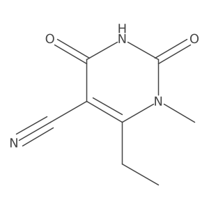 6-Ethyl-1,2,3,4-tetrahydro-1-methyl-2,4-dioxo-5-pyrimidinecarbonitrile结构式