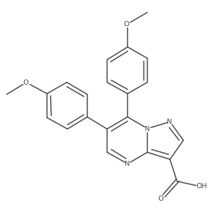 6,7-Bis(4-methoxyphenyl)pyrazolo[1,5-a]pyrimidine-3-carboxylic acid Structure