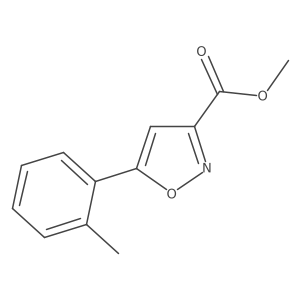 5-o-Tolyl-isoxazole-3-carboxylic acid methyl ester结构式