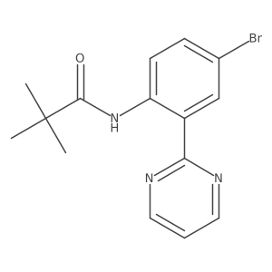 N-(4-bromo-2-pyrimidin-2-yl-phenyl)-2,2-dimethyl-propionamide结构式
