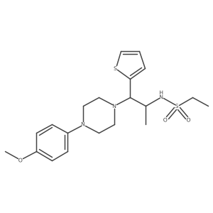 N-(1-(4-(4-methoxyphenyl)piperazin-1-yl)-1-(thiophen-2-yl)propan-2-yl)ethanesulfonamide Structure