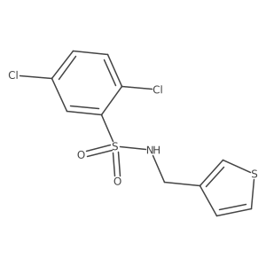 2,5-dichloro-N-(thiophen-3-ylmethyl)benzenesulfonamide结构式