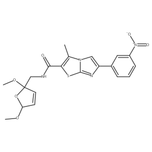 N-[(2,5-dimethoxy-2,5-dihydrofuran-2-yl)methyl]-3-methyl-6-(3-nitrophenyl)imidazo[2,1-b][1,3]thiazole-2-carboxamide Structure