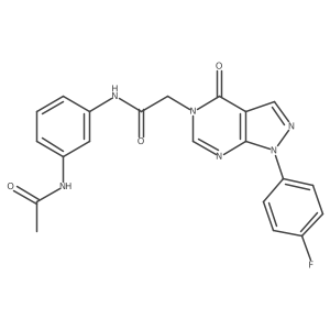 N-(3-acetamidophenyl)-2-(1-(4-fluorophenyl)-4-oxo-1H-pyrazolo[3,4-d]pyrimidin-5(4H)-yl)acetamide Structure
