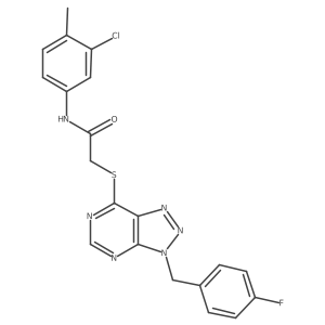 N-(3-chloro-4-methylphenyl)-2-((3-(4-fluorobenzyl)-3H-[1,2,3]triazolo[4,5-d]pyrimidin-7-yl)thio)acetamide Structure