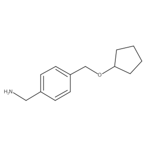 4-[(Cyclopentyloxy)methyl]benzenemethanamine结构式